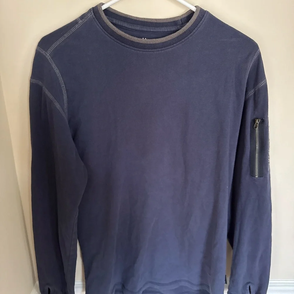 Men’s Navy Blue Organic Cotton KUHL Kommando Crew Pullover Size Small Outdoors - Picture 2 of 8